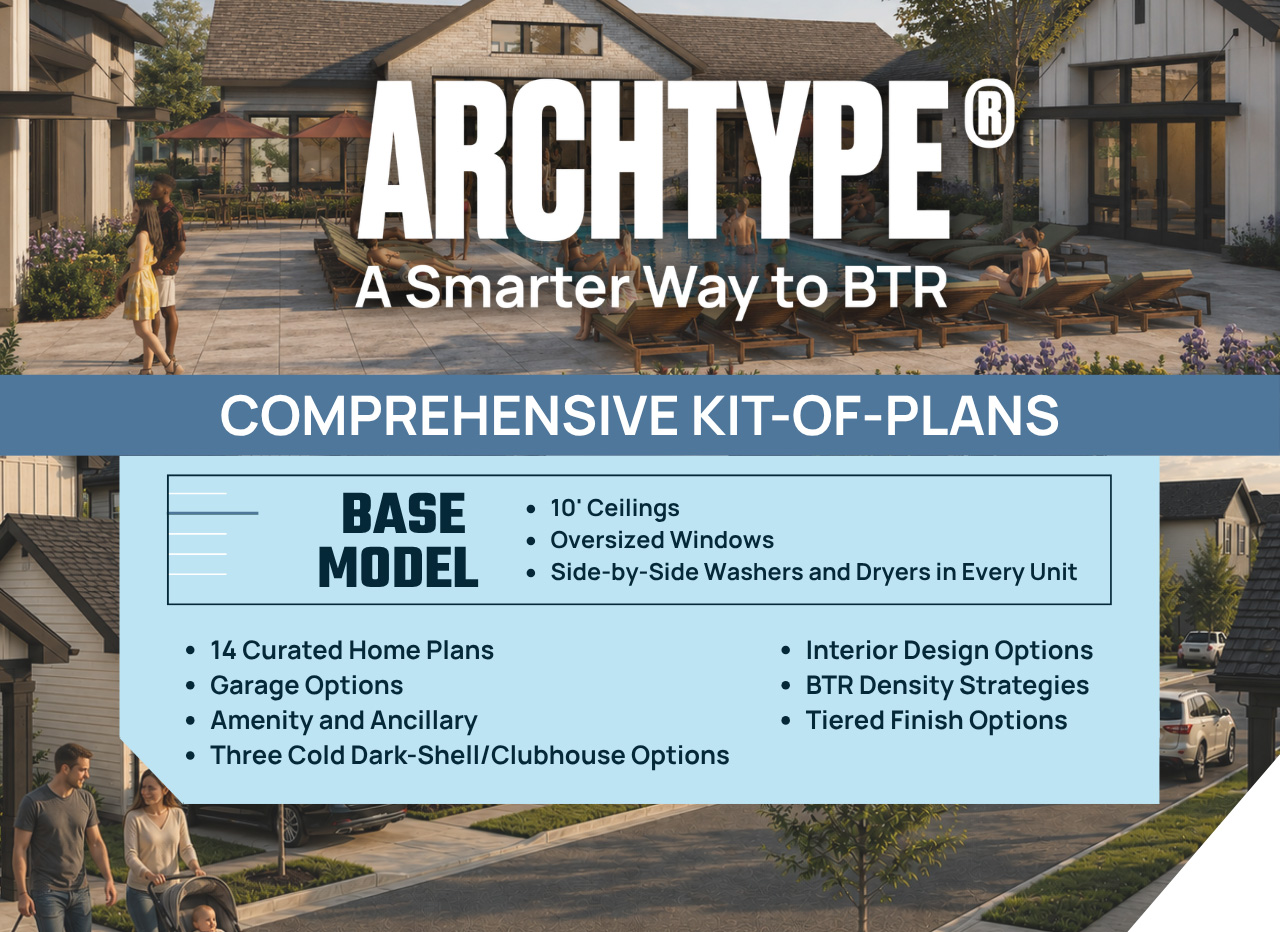 Infographic titled ArchType, Comprehensive Kit of Plans.